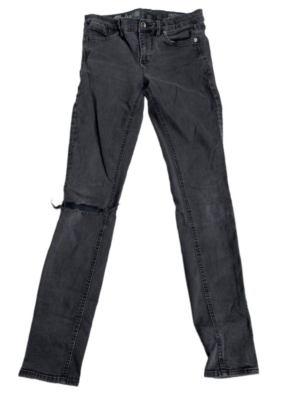 Madewell Skinny Skinny jeans gray ripped stretchy 27 waist